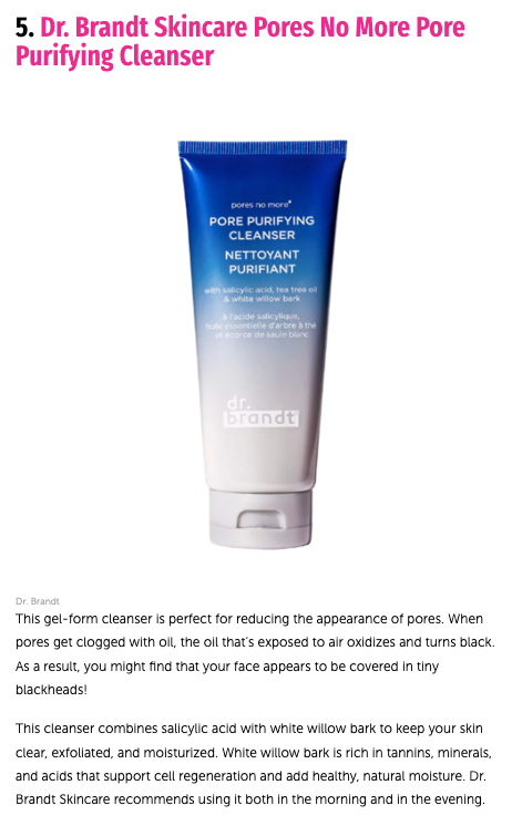 18 Best Pore Cleansers In 2023 As Seen In Us Weekly Dr Brandt Skincare 1837